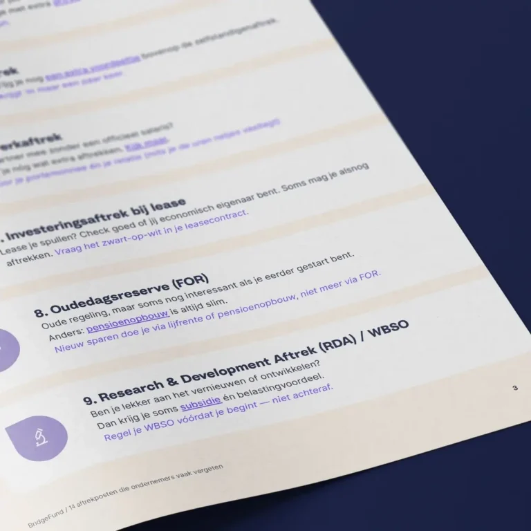 Checklist 14 aftrekposten